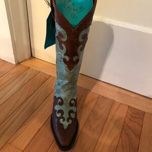Elegant Brown and Turquoise Dawson by Lane Boots.